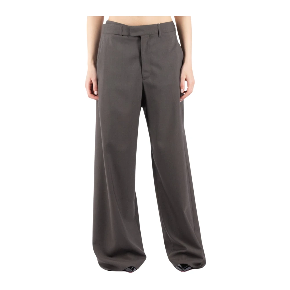 MM6 Maison Margiela Stijlvolle Broeken voor een Trendy Look Green Dames