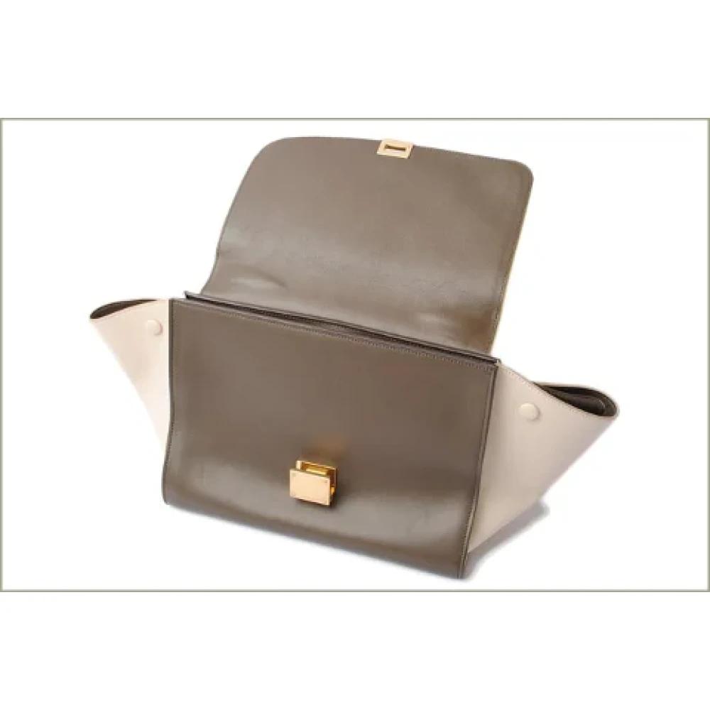 Celine Vintage Pre-owned Leather celine-bags Yellow Dames