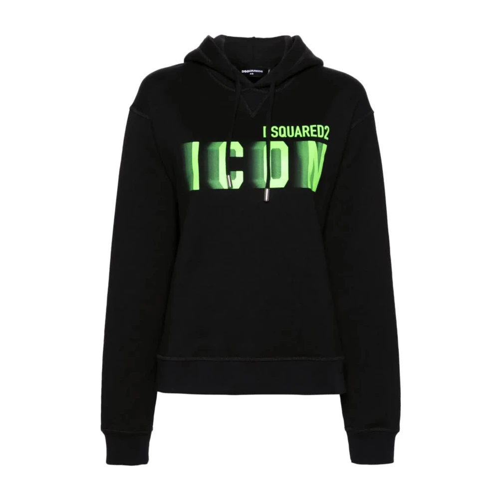 Dsquared2 Icon Blur Cool Fit Hoodie Black Dames