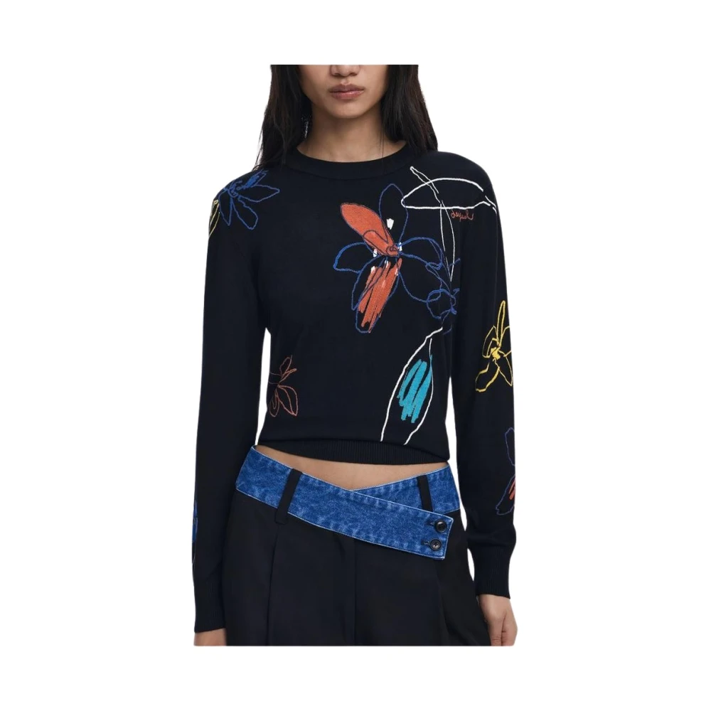 Desigual Damen Schwarz Strickwaren, K, Xsgröße: