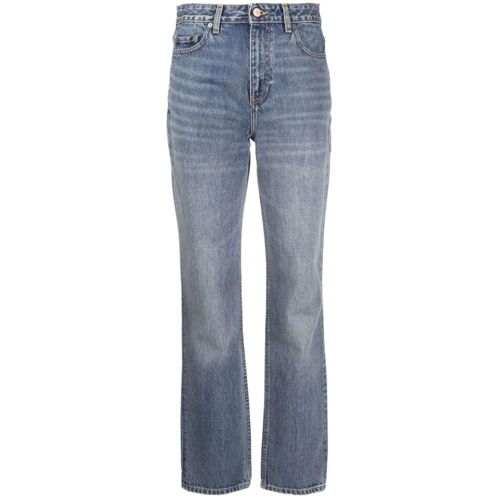 Ganni Rechte pijp jeans van biologisch katoen Blue Dames
