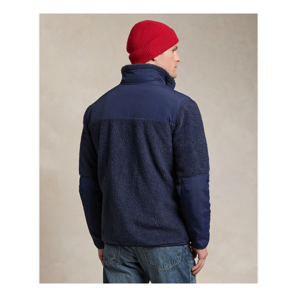 Ralph Lauren Fleece Winterjas Blue Heren