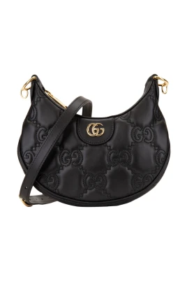 GG Embossed Leather Shoulder Bag