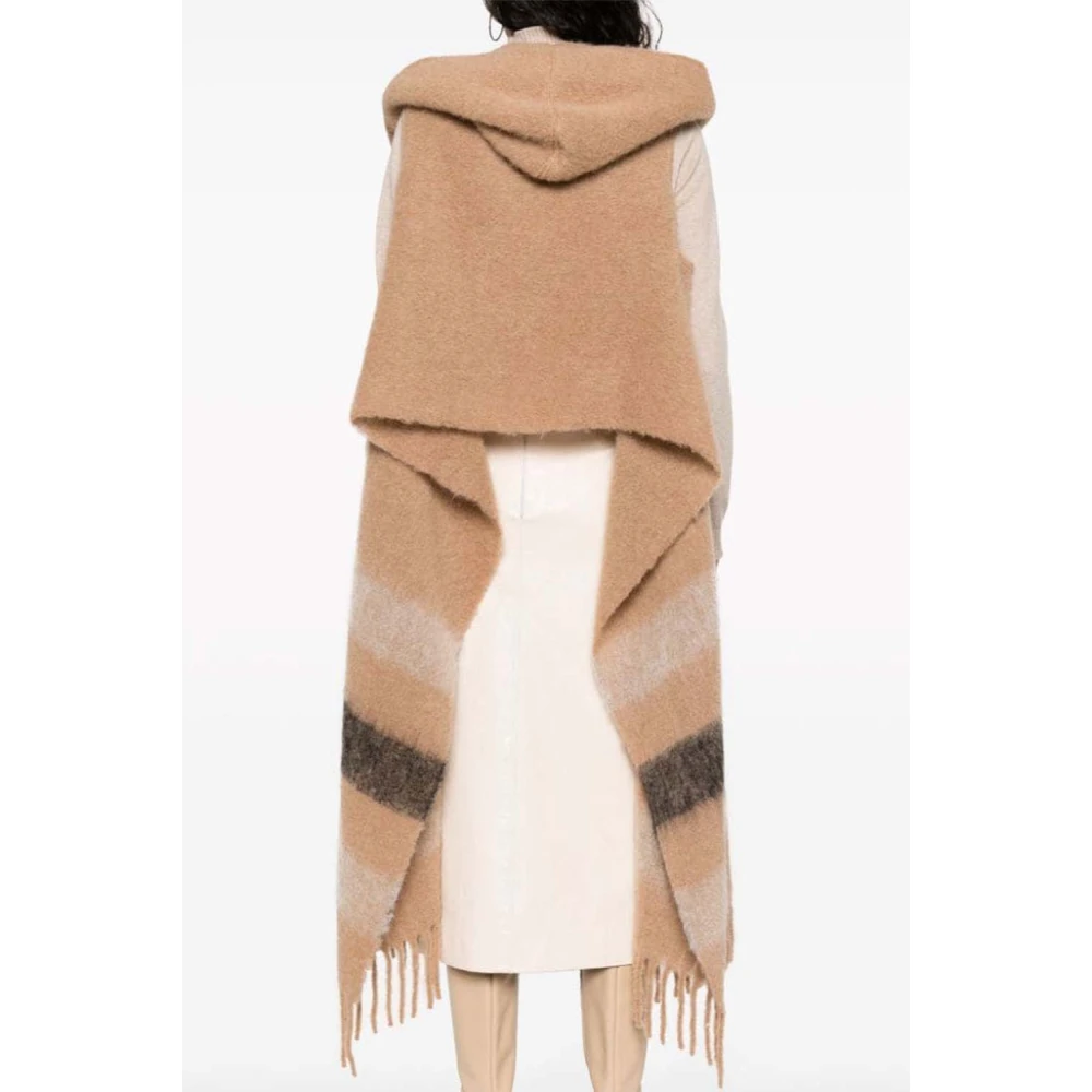 Woolrich Wollen jas met capuchon Beige Dames
