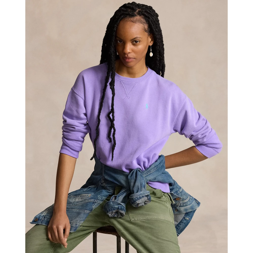 Ralph Lauren Klassieke Polo Sweater Purple Dames