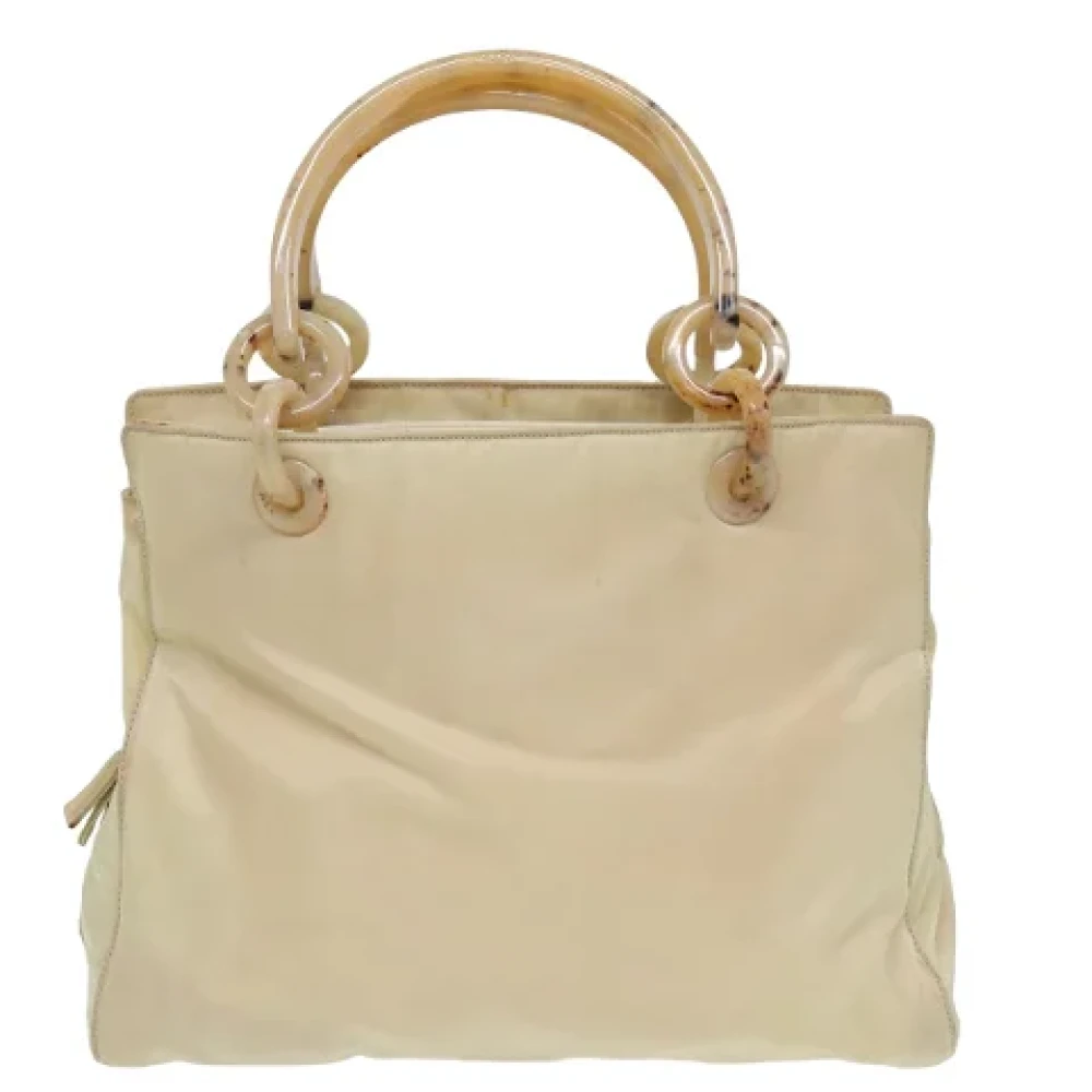 Prada Vintage Pre-owned Fabric prada-bags Beige Dames