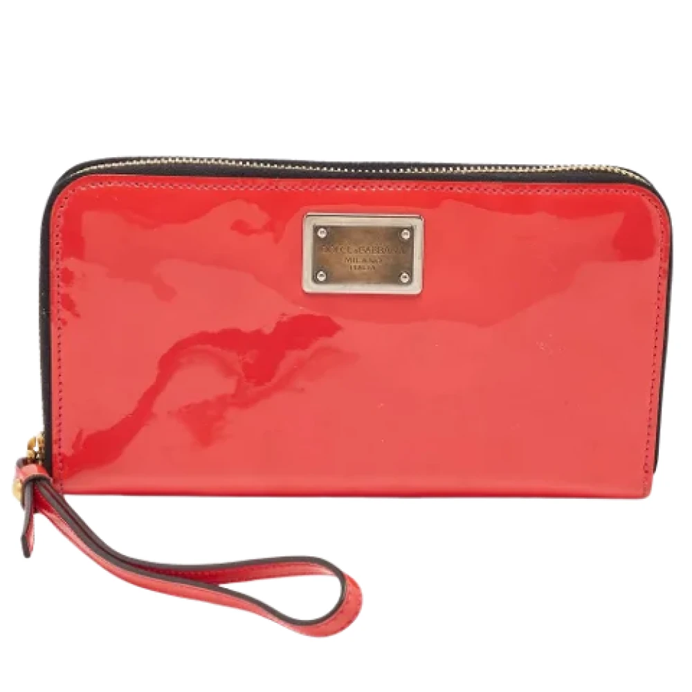 Dolce & Gabbana Pre-owned Leather wallets Red Dames