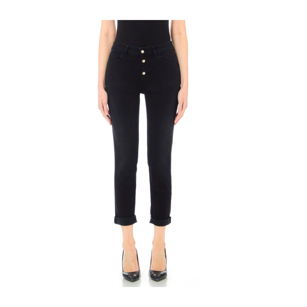 Liu Jo Zwarte Slim Monroe Jeans voor Vrouwen Black Dames