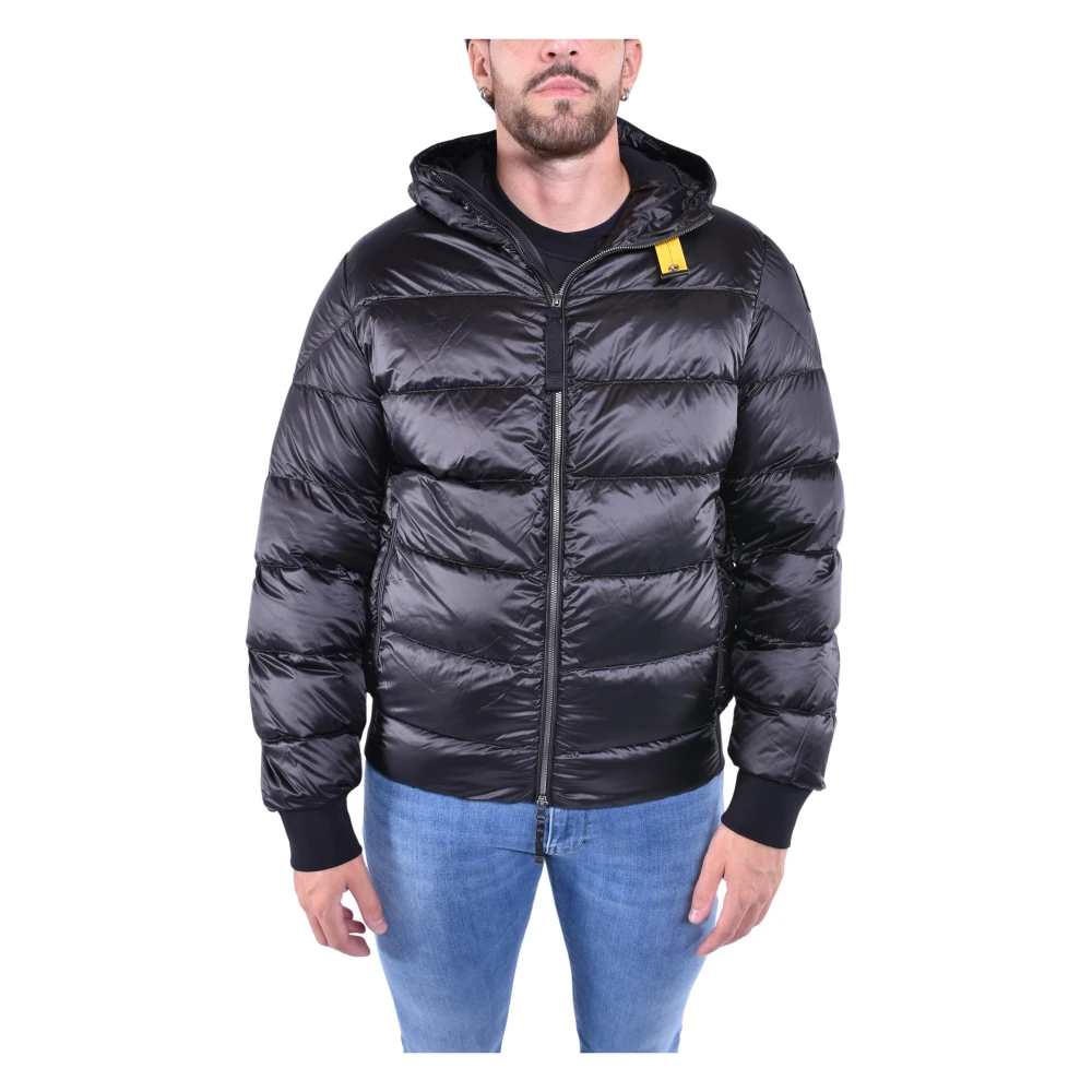 Parajumpers Capuchon Nylon-Polyester Puffer Jas Black Heren