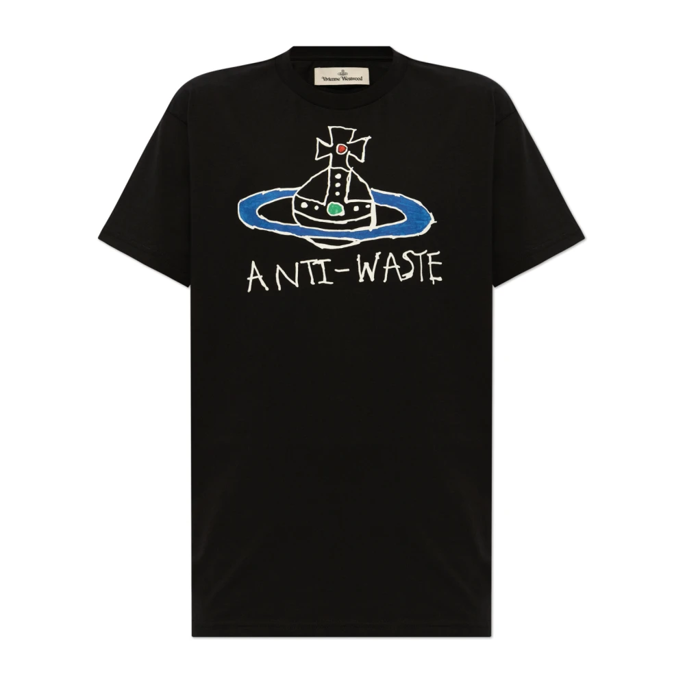 Vivienne Westwood T-shirt met logo Black Dames