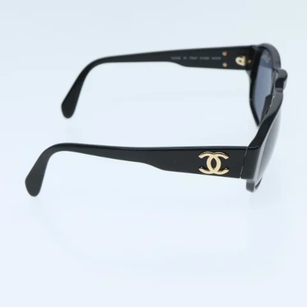 Chanel Vintage Pre-owned Plastic sunglasses Black Dames