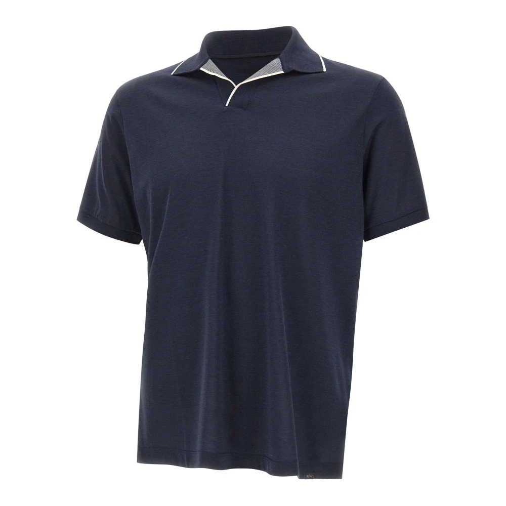 Paul & Shark Men's Blue Polo Shirts, L, Fine Knit Polo