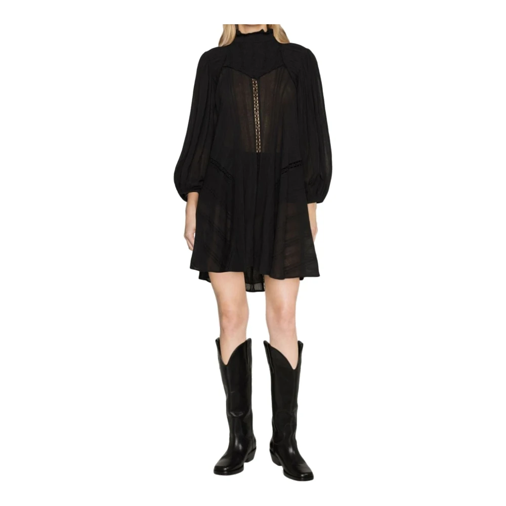 Isabel Marant Étoile Geperforeerd Bloemenmotief Jurk Black Dames