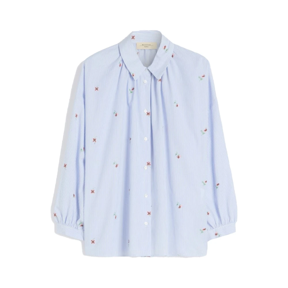 Max Mara Vrouw Blauw Overhemden Dames, M, Shirts
