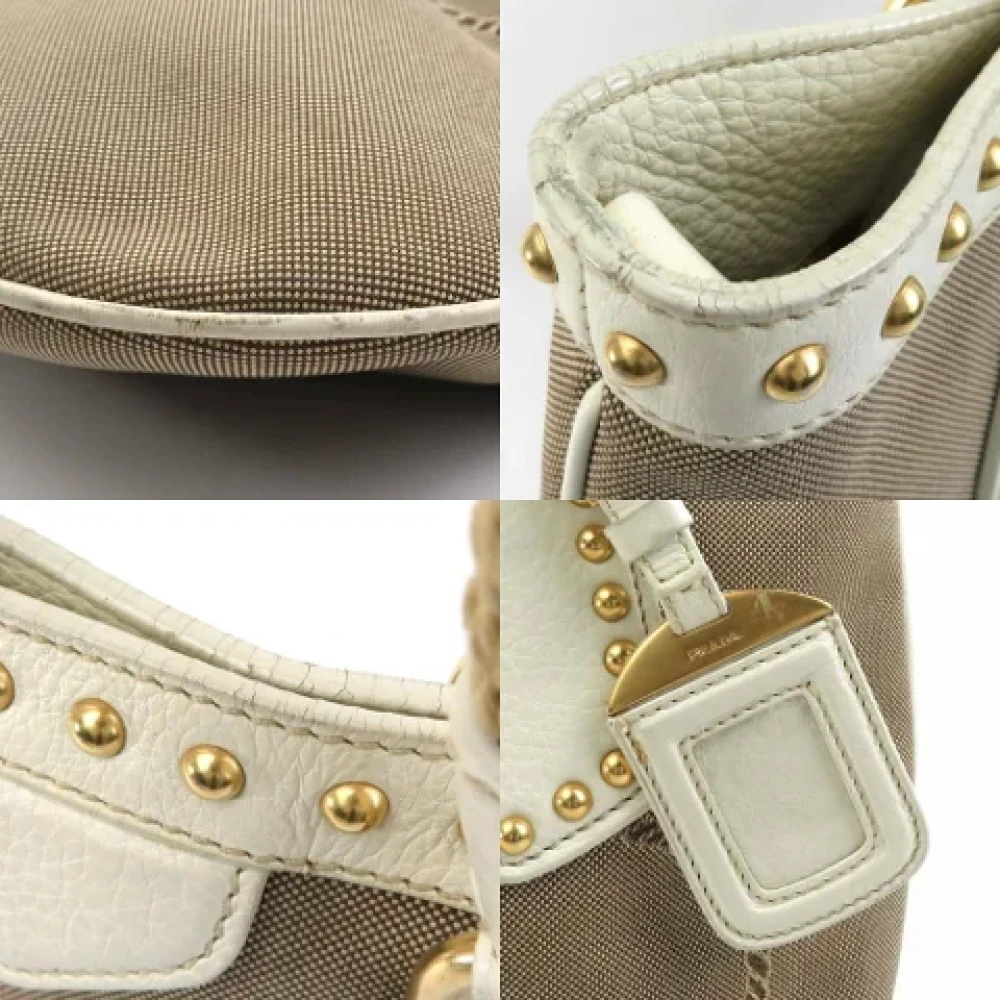 Prada Vintage Pre-owned Canvas prada-bags Brown Dames
