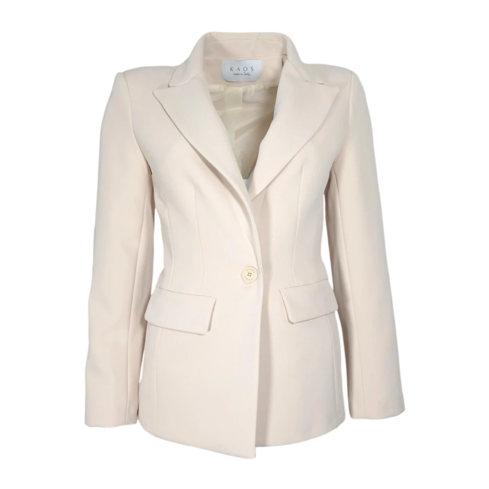 Kaos Mujer Marfil Chaqueta De Crepé Elástico