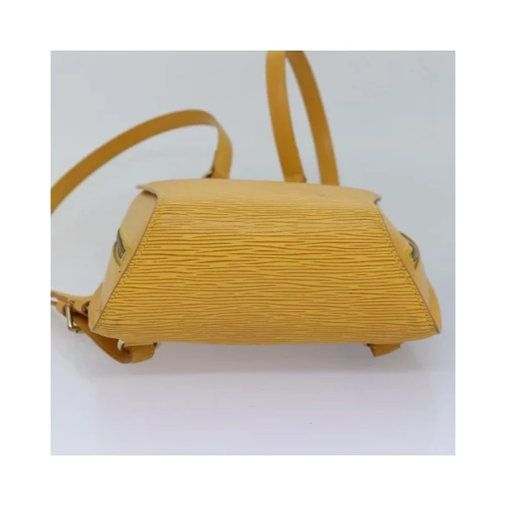 Louis Vuitton Vintage Pre-owned Leather backpacks Yellow Dames
