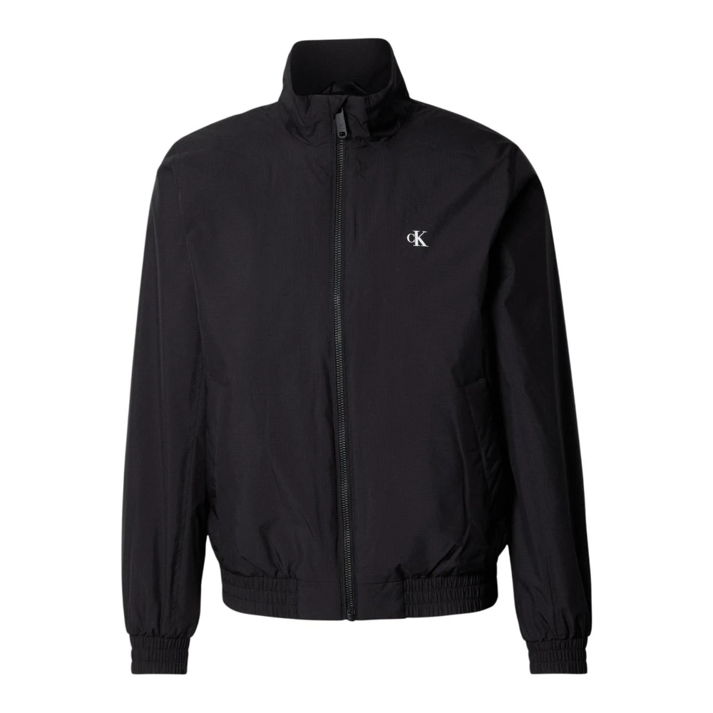 Calvin Klein Jeans Men's Black Bomber Jackets, Xl, Ls Padded Harrington