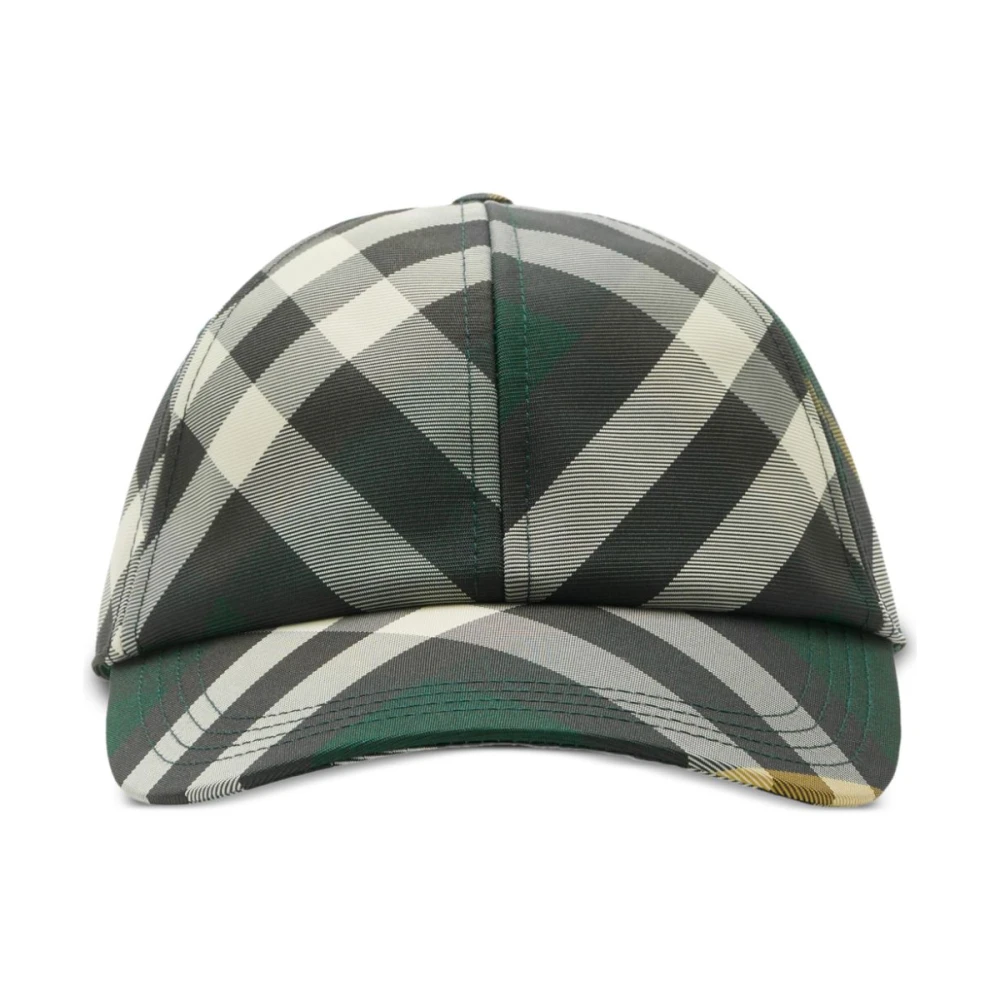 Burberry Militair Groen Geruit Bias Pet Multicolor Heren