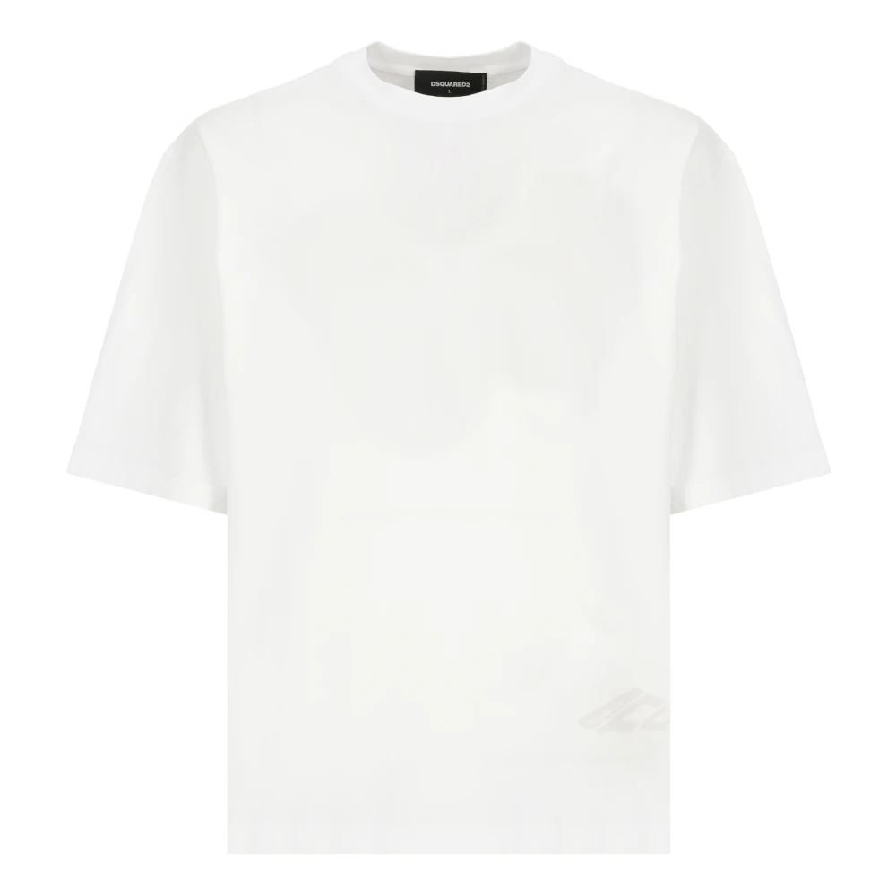 Dsquared2 Wit Katoenen T-shirt met Logo White Heren