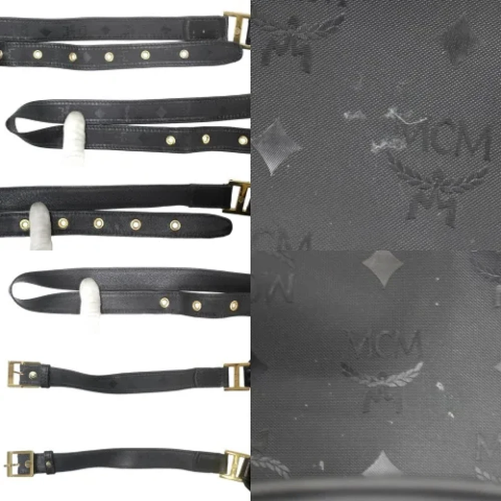 MCM Pre-owned Fabric shoulder-bags Black Dames