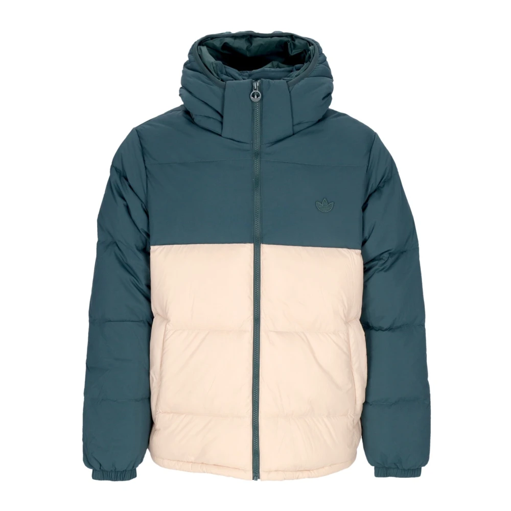 Adidas Men's Multicolor Green Puffer Jacket With Removable Hood - Jackets - S - Sport
