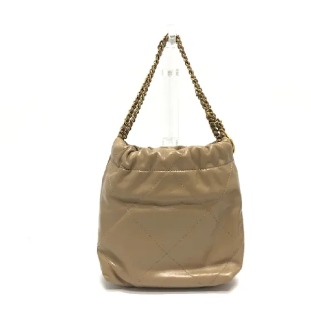Chanel Vintage Pre-owned Leather handbags Beige Dames