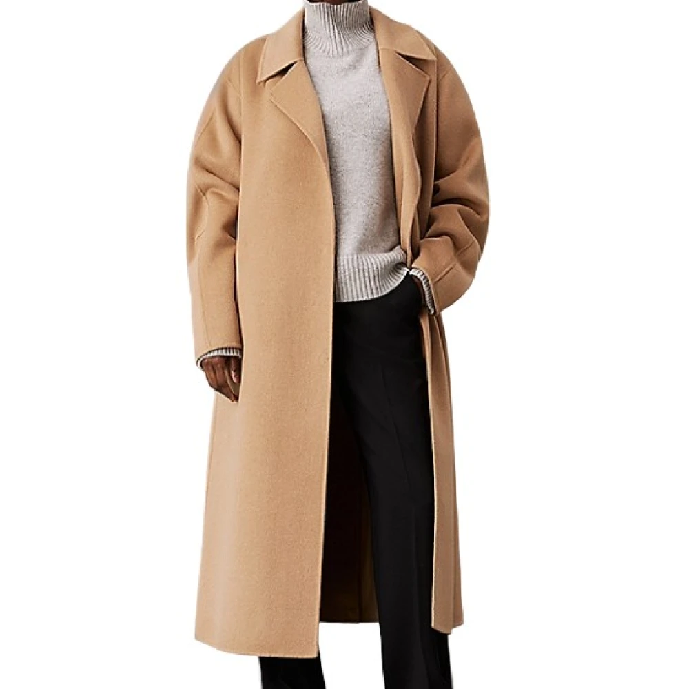 Calvin Klein Lange Wrap Jas Amphora Beige Heren