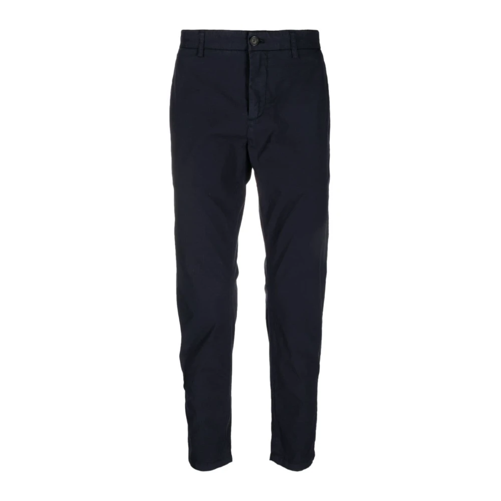 Department Five Stretch Chino Broek met Piping Detail Blue Heren