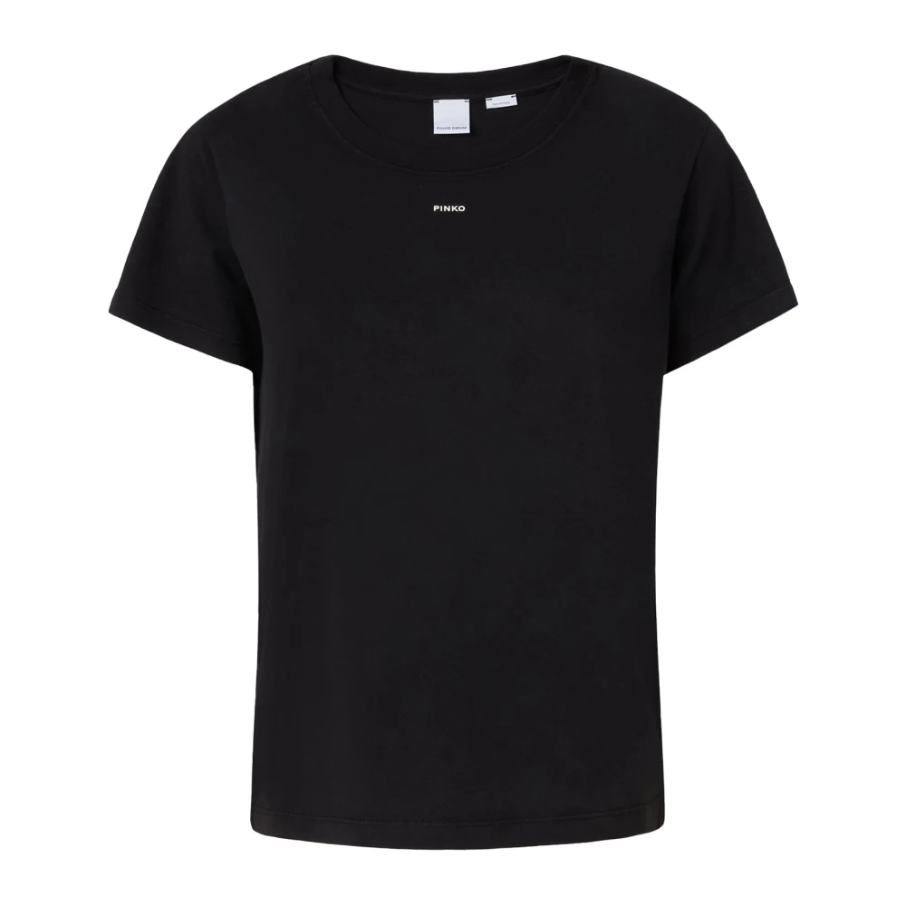 pinko Casual Katoenen T-shirt voor dagelijks gebruik Black Dames