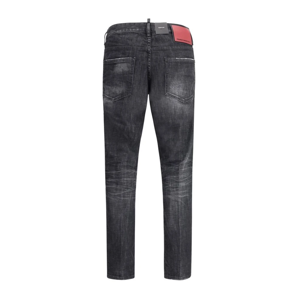 Dsquared2 Vintage Skater Jeans met Patch Black Heren