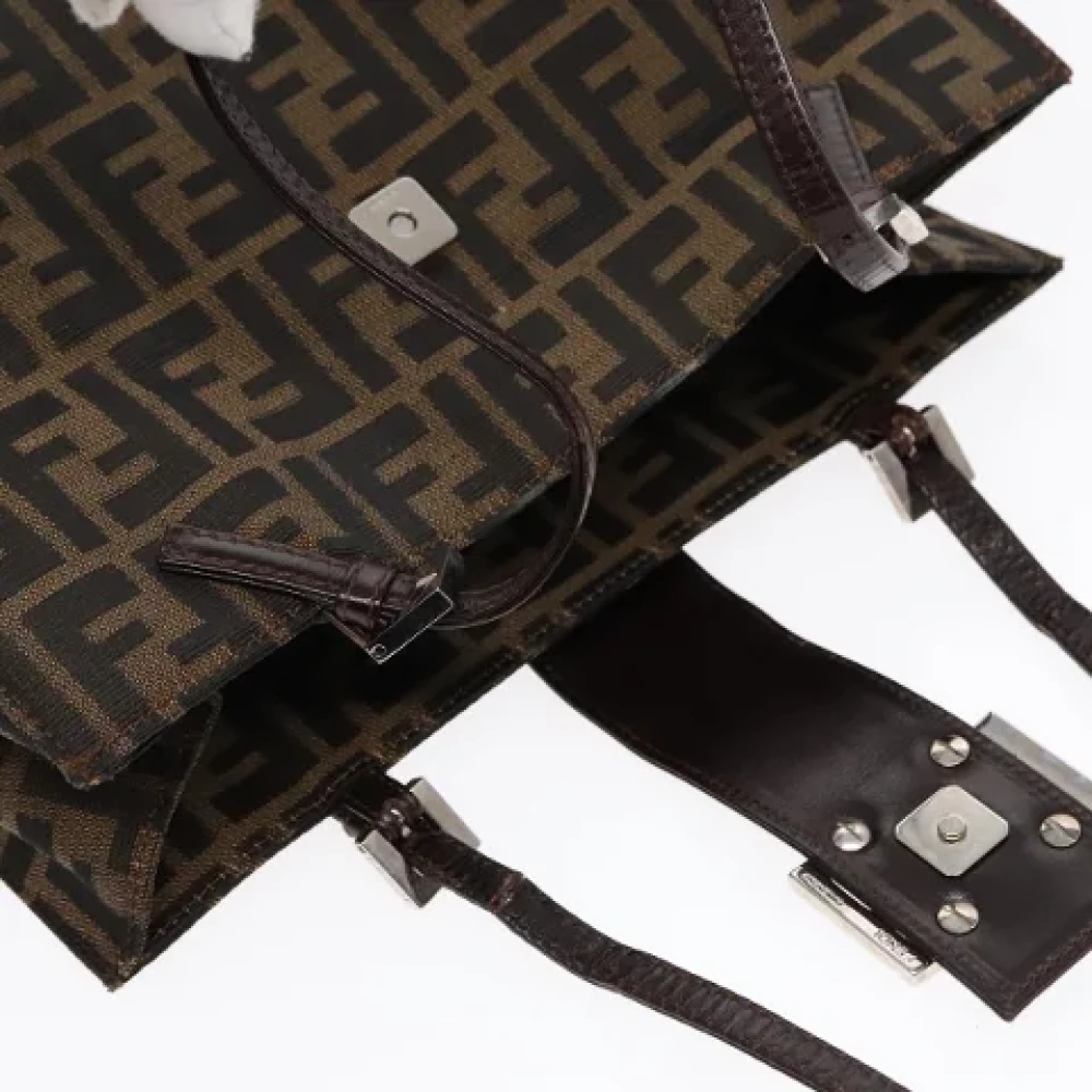 Fendi Vintage Pre-owned Canvas fendi-bags Brown Dames