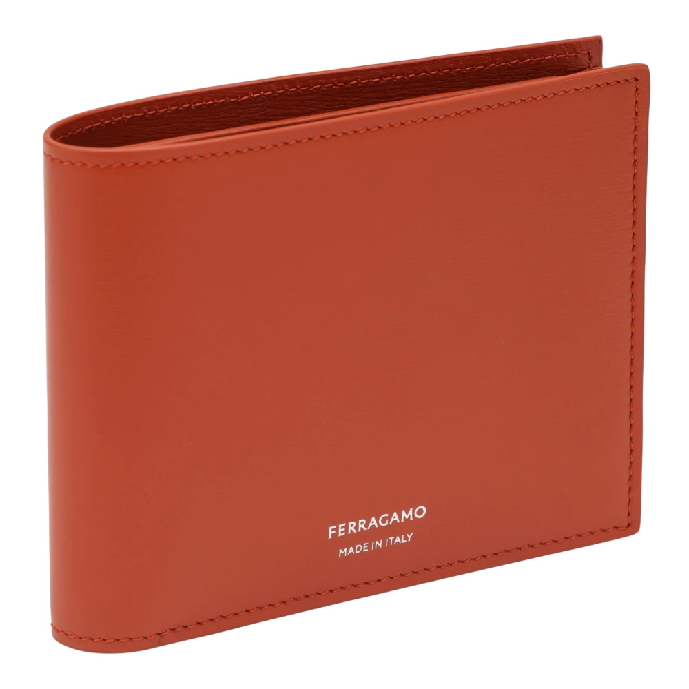 Salvatore Ferragamo Klassieke Continentale Portemonnee Orange Heren