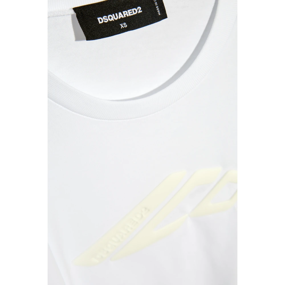Dsquared2 T-shirt met logo White Dames
