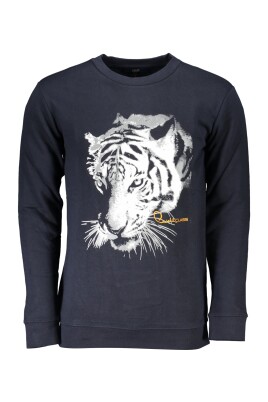 sweat-bleu-a-manches-longues-avec-imprime