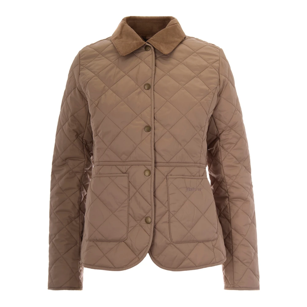 Barbour Women's Beige Light Jackets, M, Deveron Quilt Jacket