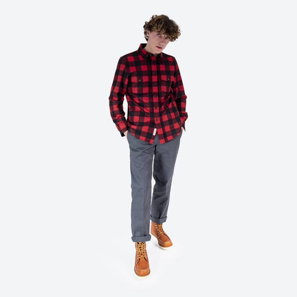 Woolrich Casual overhemd Red Heren