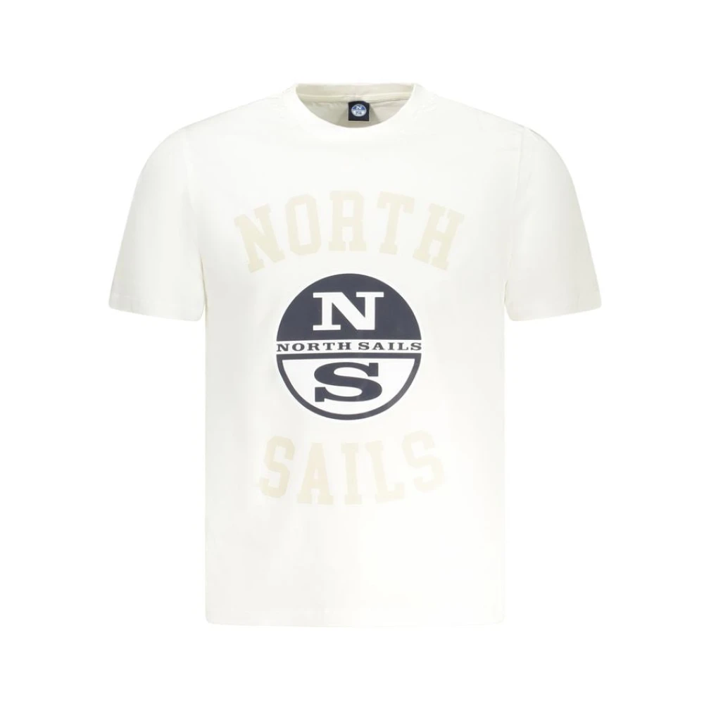 North Sails Men's White Cotton T-Shirt - T-Shirts - S- Tops