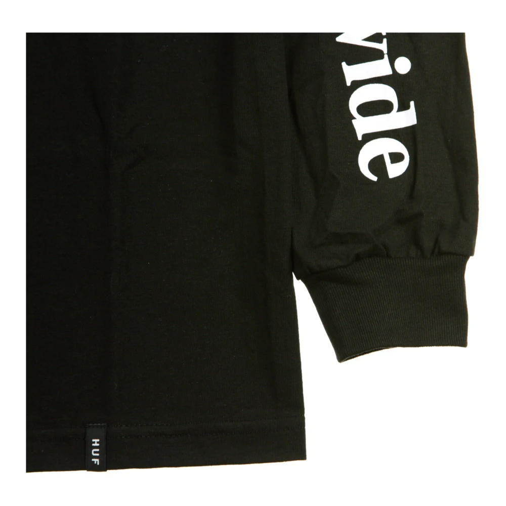 HUF Heren Lange Mouw T-shirt Zwart Wit Black Heren