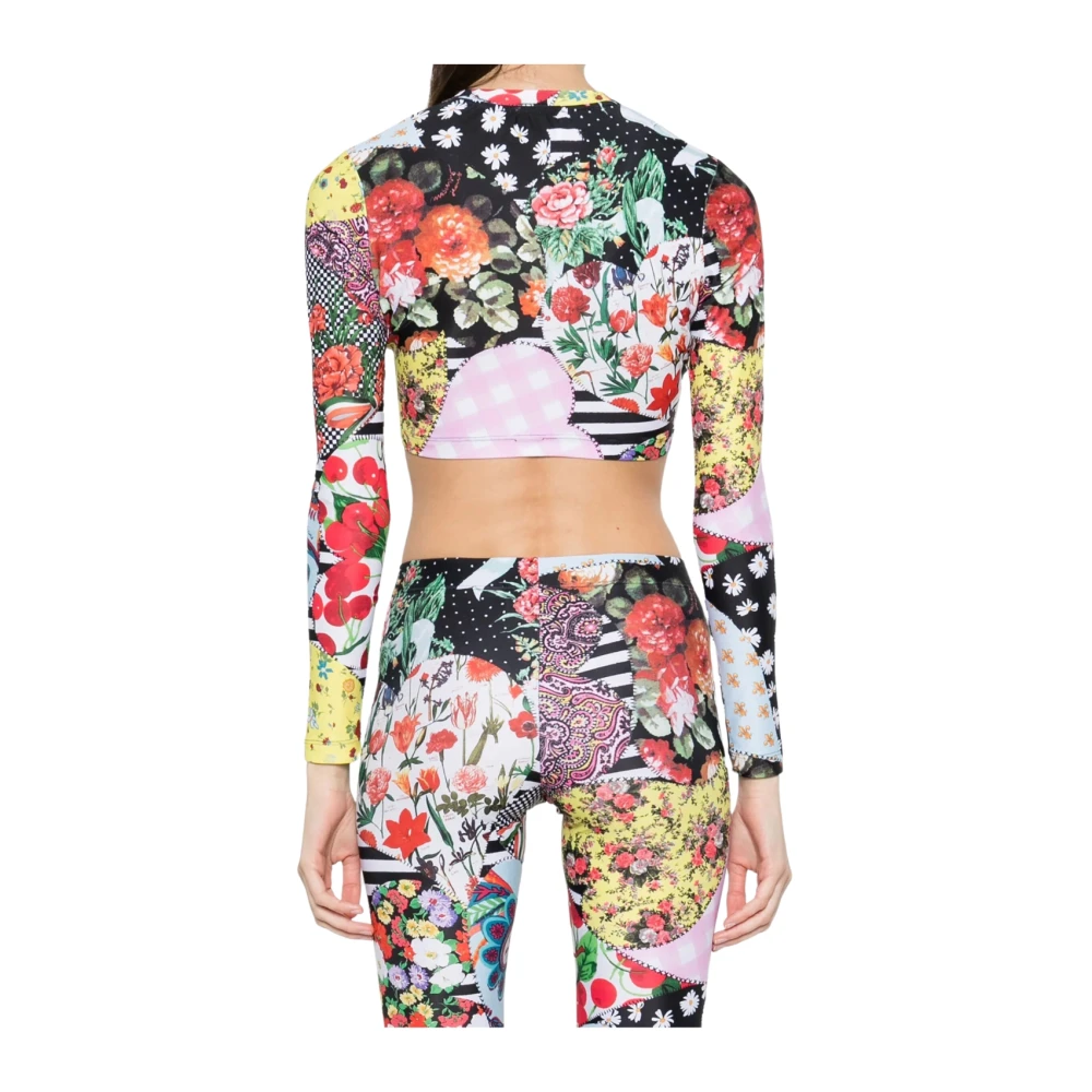 Moschino Patchwork Cropped Top Multicolor Dames