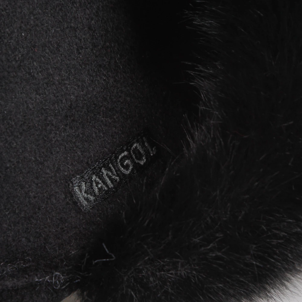 Kangol Wol Aviator Oor Hoed Zwart Black Unisex