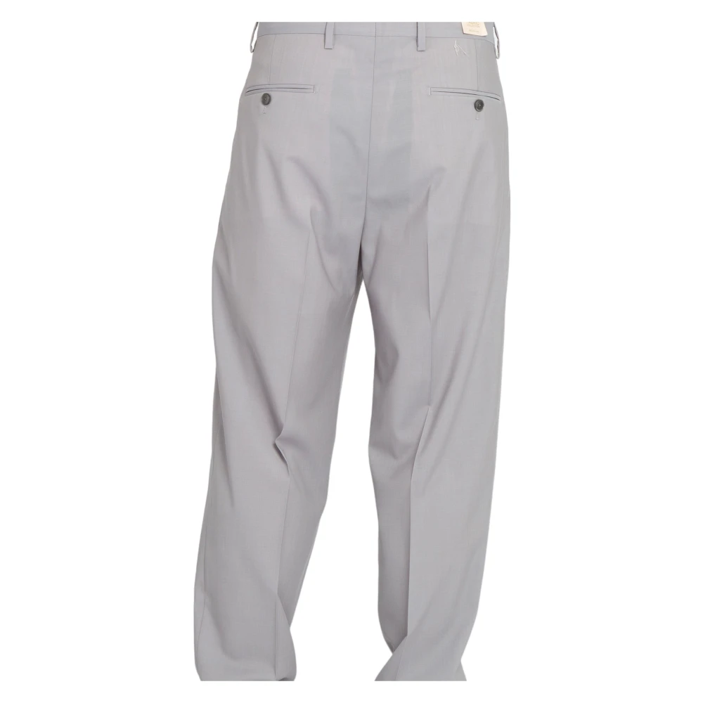 Briglia Wollen Plooi Broek Gray Heren