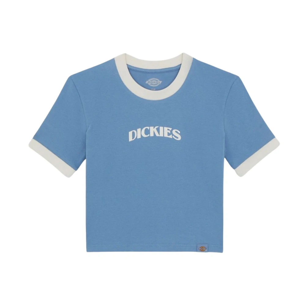 Dickies Ringer Style Shirts Blue Dames