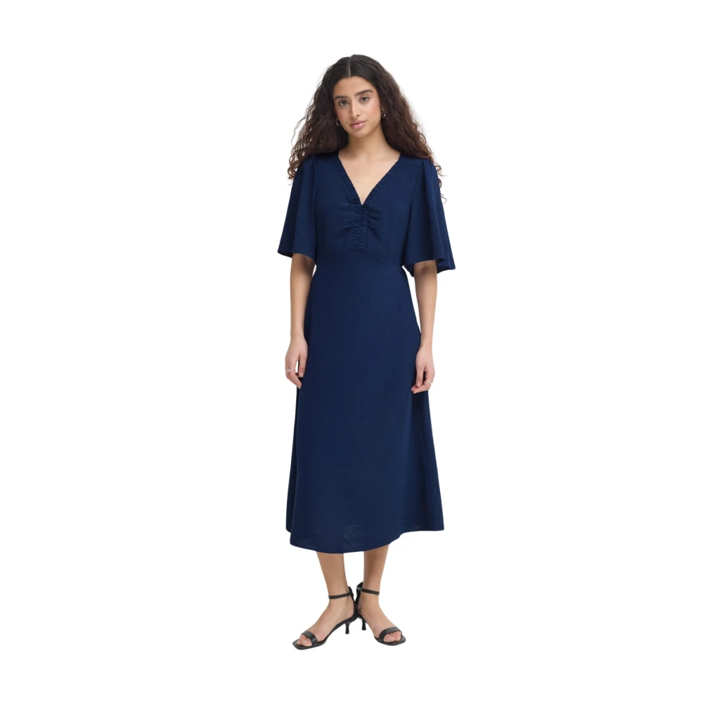 Ichi Damen Bleu Kleid Zabby - Bild 2