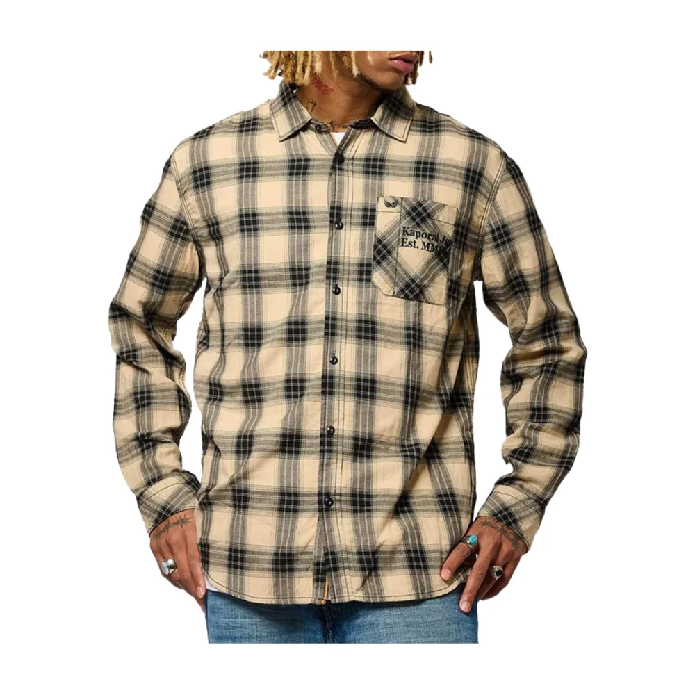 Kaporal Herr Svart Skjortor 2XL, Bomull, Casual Shirt