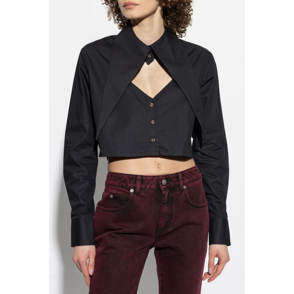 Vivienne Westwood Korte shirt met uitsnijding Black Dames