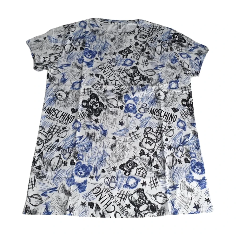 Moschino Women's Multicolor T-Shirts, S, Underbear White Cotton T-Shirt