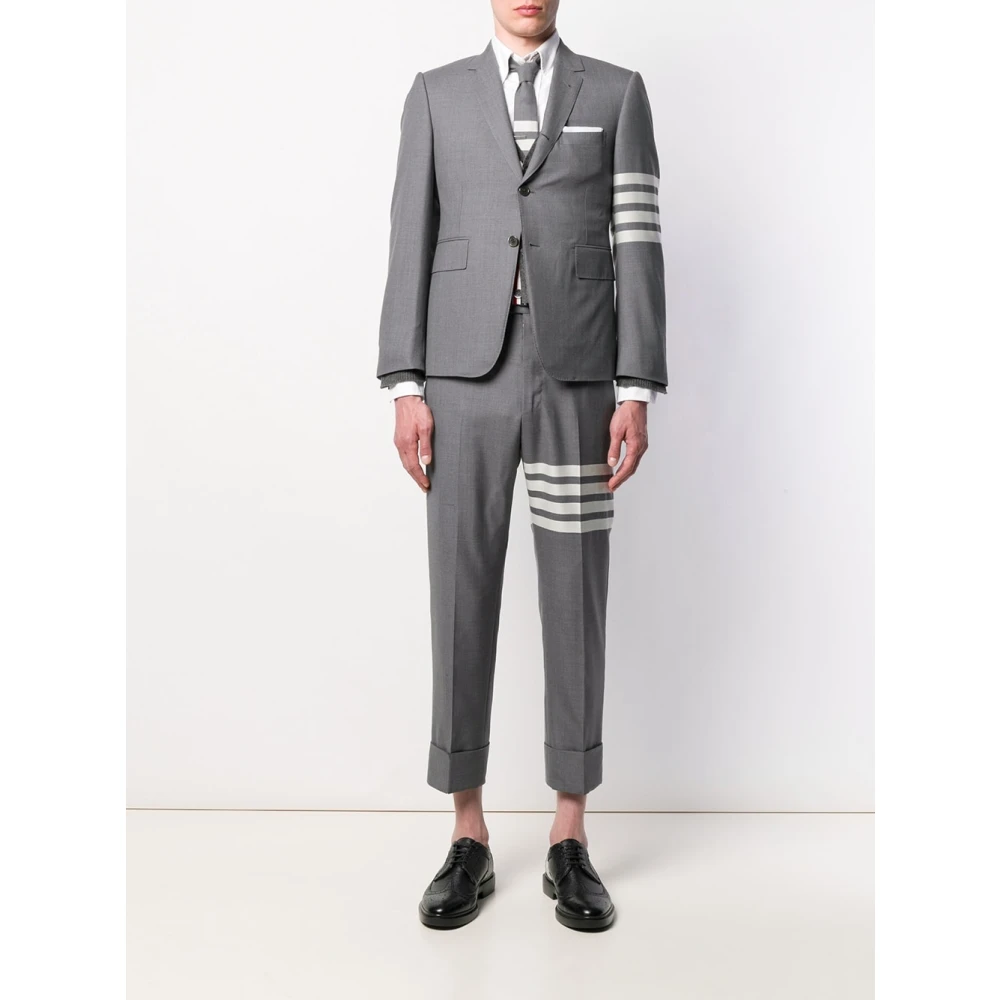 Thom Browne Grijze 4-Bar Broek Gray Heren