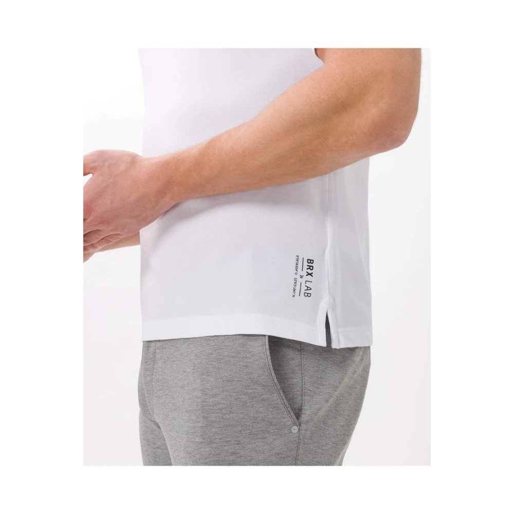 BRAX Korte Mouw Polo Shirt Percy White Heren