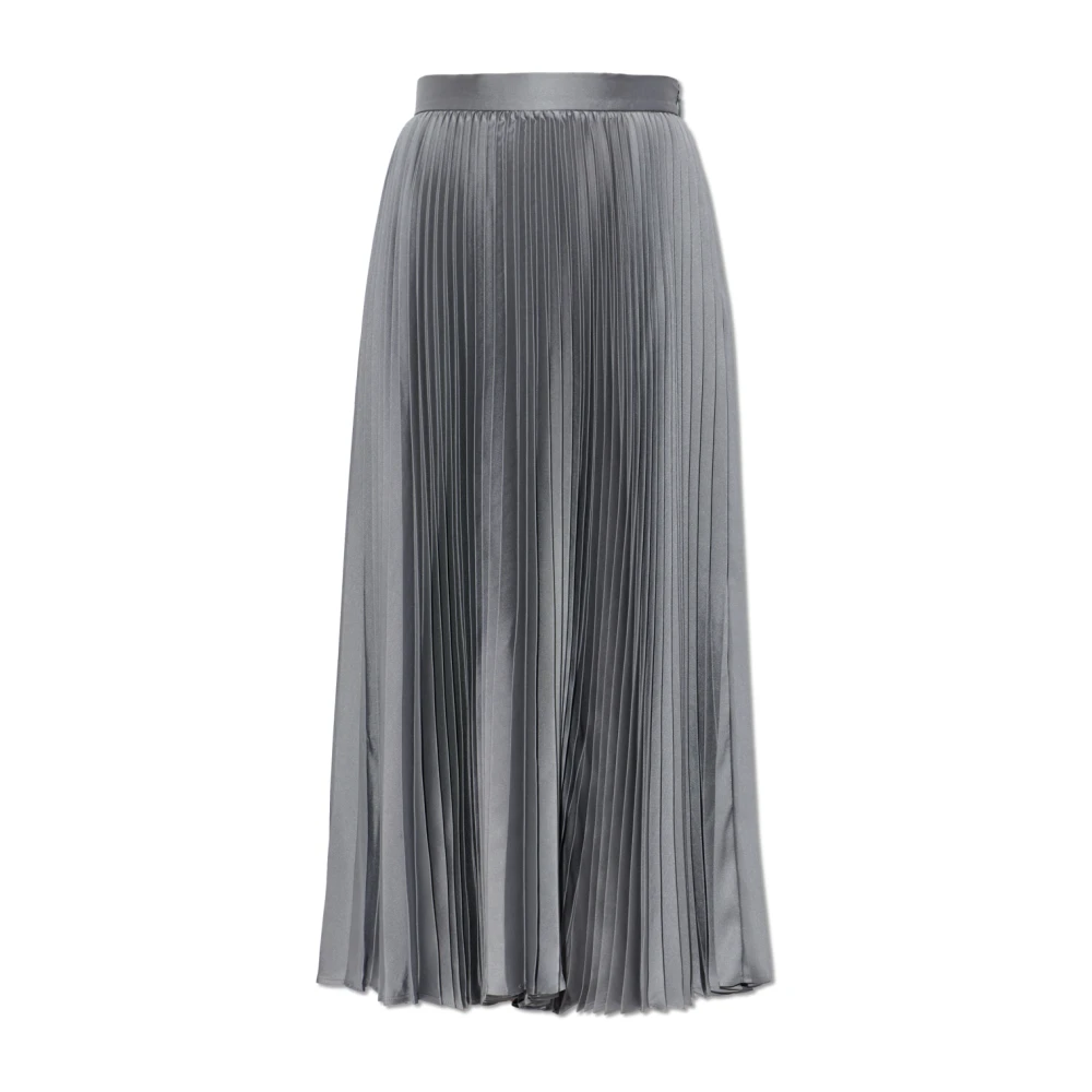 Jil Sander - Falda Midi Plisada De Sarga Técnica - Skirts - Mujer - Gris - S